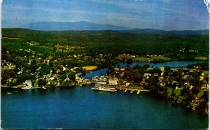 USA Air View Of Wolfeboro New Hampshire Chrome Postcard C027