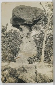 RPPC Scenic Balanced Rock 1910 Real Photo Postcard K11