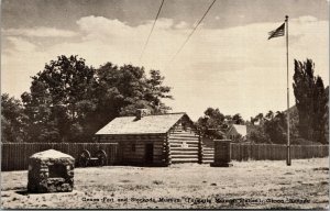 Vtg Genoa Fort and Stockade Museum Mormon Station Genoa Nevada NV Postcard