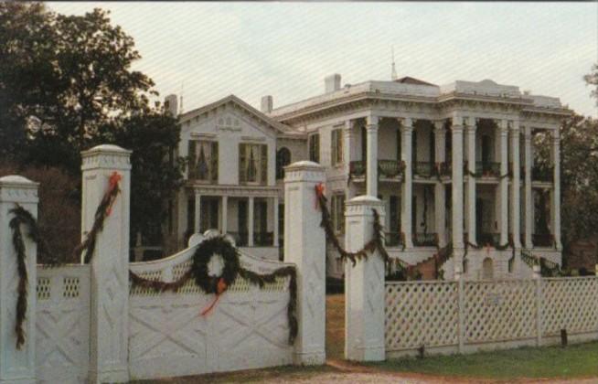 Louisiana White Castle Nottoway Plantation At Christmas Time