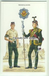 su2621 - The Royal Scots & Badge, Artist - Douglas.N.Anderson - modern postcard 
