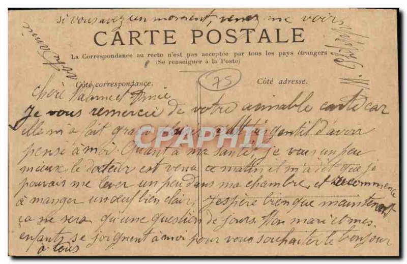 Old Postcard Paris Eiffel Tower