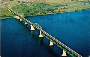 Princess Margaret Bridge Frederiction New Brunswick Canada Postcard UNP VTG 