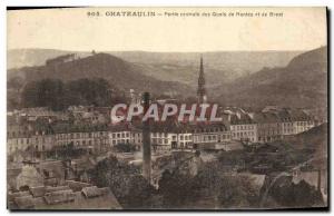 Old Postcard Chateaulin Central part of the Quays of Nantes and Brest