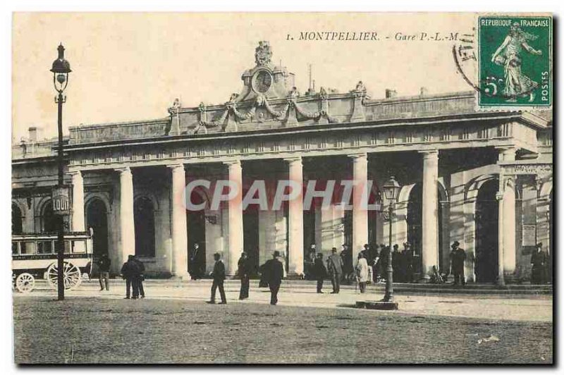 Old Postcard Montpellier Gare L M P