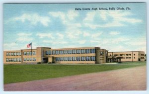 BELLE GLADE HIGH SCHOOL, Florida FL ~ 1940s Palm Beach County  Postcard