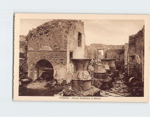 Postcard Public Bakehouse and Mills, Pompei, Italy