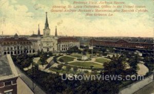 Birds eye view of Jackson square - New Orleans, Louisiana LA  