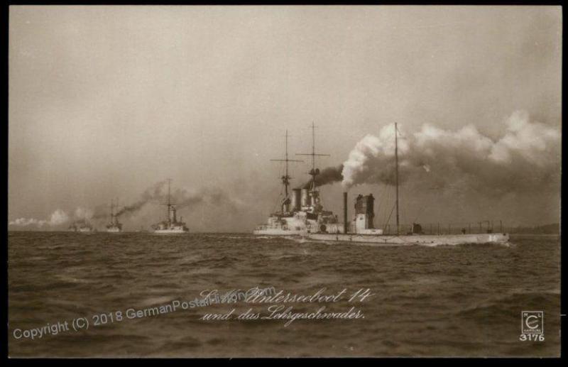 Germany WWI Submarine U-Boot U14  RPPC 65903