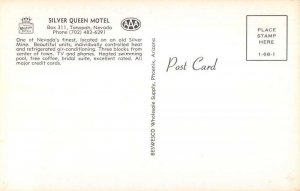 Tonopah Nevada Silver Queen Motel Vintage Postcard AA22265