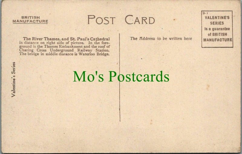 London Postcard - The Thames at Waterloo Bridge  RS27169
