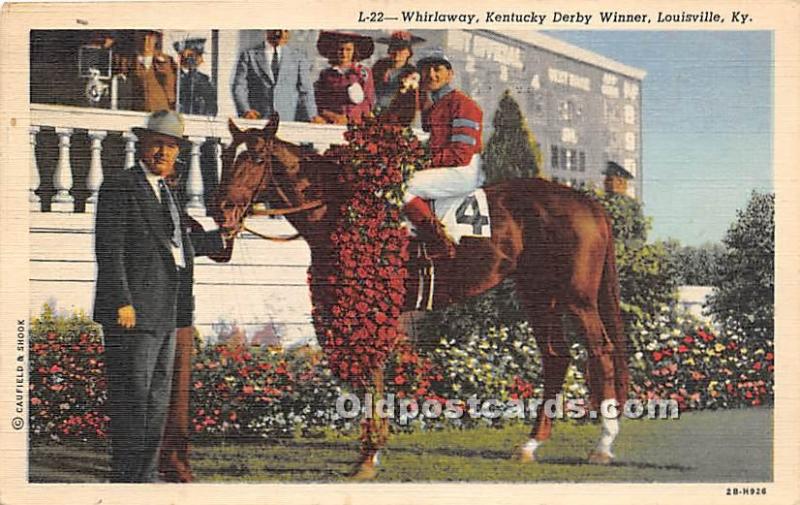 Whirlaway, KY Derby Winner Louisville, KY , USA Horse Racing 1949 