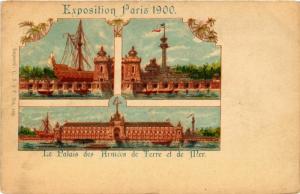 CPA PARIS EXPO 1900 Palais des Armess de Terre et de Mer (709814)