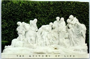 M-64205 The Mystery Of Life Statue Forest Lawn Memorial-Park Glendale California