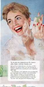 1958 Ladies Home Journal Palmolive Soap Vintage Print Ad Women Bathing Lather
