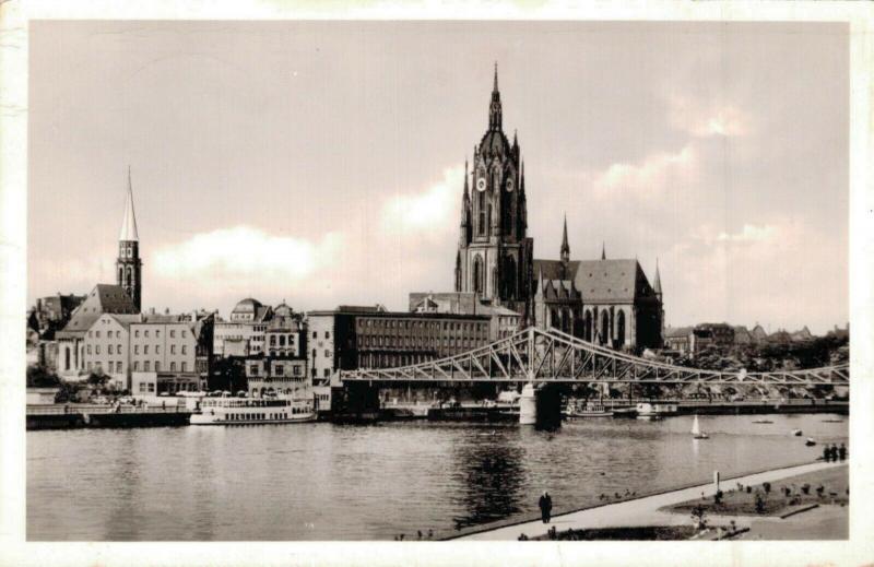 Germany Frankfurt am Main Eiserner steg dom und Nikolaikirche 02.91