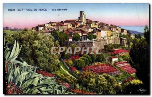 Old Postcard St Paul de Vence Vue Generale