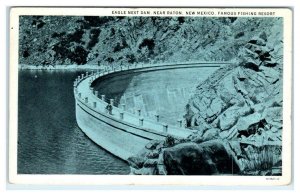 EAGLE NEST, NM New Mexico ~ EAGLE NEST DAM c1930s Colfax County Postcard