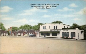 Fayetteville Tennessee TN Terrace Motel and Restaurant Vintage Postcard