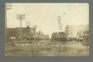 West Concord MINNESOTA RPPC 1910 MAIN STREET nr Dodge Center Owatonna Kenyon