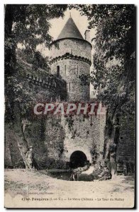 Old Postcard The vleux Fougeres Chateau La Tour Hallay Children