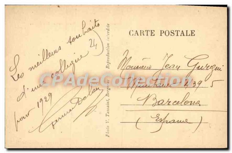 Postcard Old Bridge Bergerac