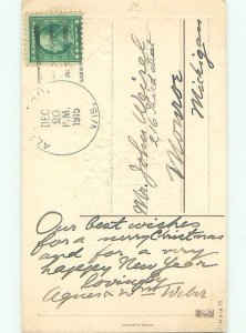 Divided-Back CHRISTMAS SCENE Great Postcard W9734