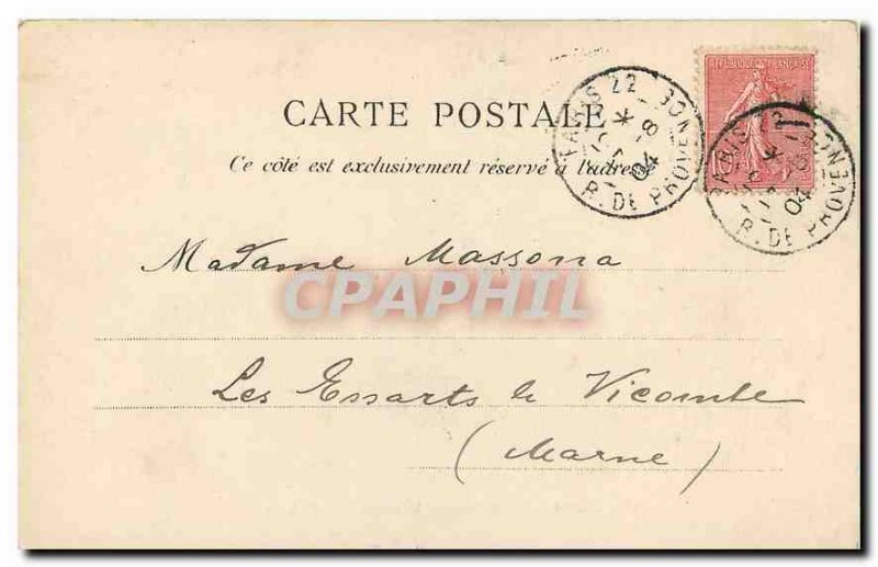 Old Postcard Grid Paris Parc Monceau