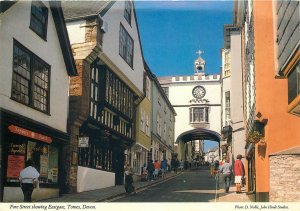 Postcard UK England Fore street showing Eastgate Totnes