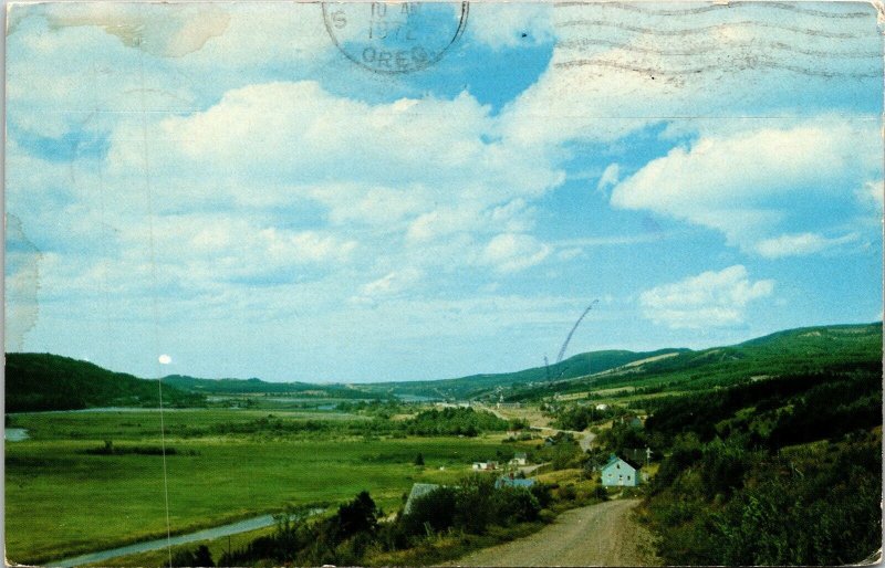 Margaree Cape Breton Nova Scotia Old House Postcard PM WOB Note Mike Roberts VTG 