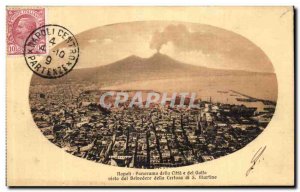 Postcard Old Napoli Panorama della Citta del e Golfa Vista dal Belvedere