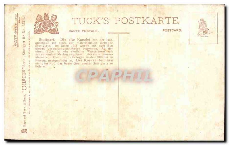 Old Postcard Stuttgart Alte Kanzlei