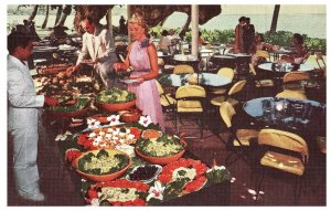 Buffet on the Coral Lanai at the Halekulani Hotel Hawaii Postcard