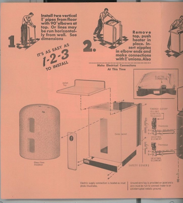 1971 Jackson Electric Water Heaters Installation & Operating