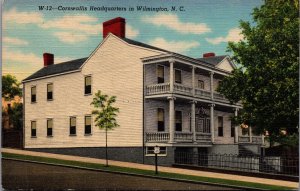 Cornwallis Headquarters in Wilmington North Carolina Linen Postcard C037