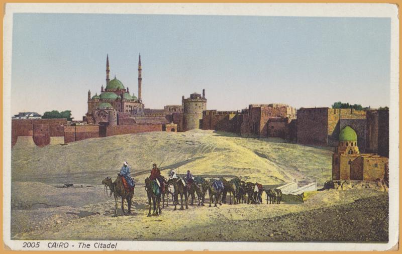 Cairo, Egypt - The Citadel - Camel train heading out to the desert-