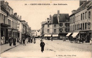 CPA Crepy en Valois- Rue Nationale FRANCE (1020573)