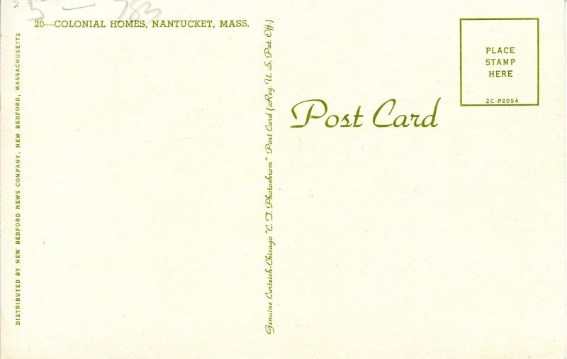 MA - Nantucket. Colonial Mansions