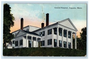 1961 General Hospital Building Augusta Maine ME Posted Vintage Postcard