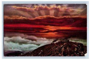 c1910 Incline Sunrise, Pikes Peak. Postcard P225E