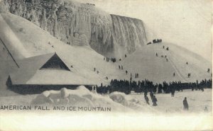 USA American Falls And Ice Mountain Niagara Falls Vintage Postcard 07.46