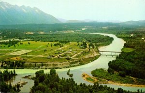 Canada British Columbia Aerial View Of Fort Steele