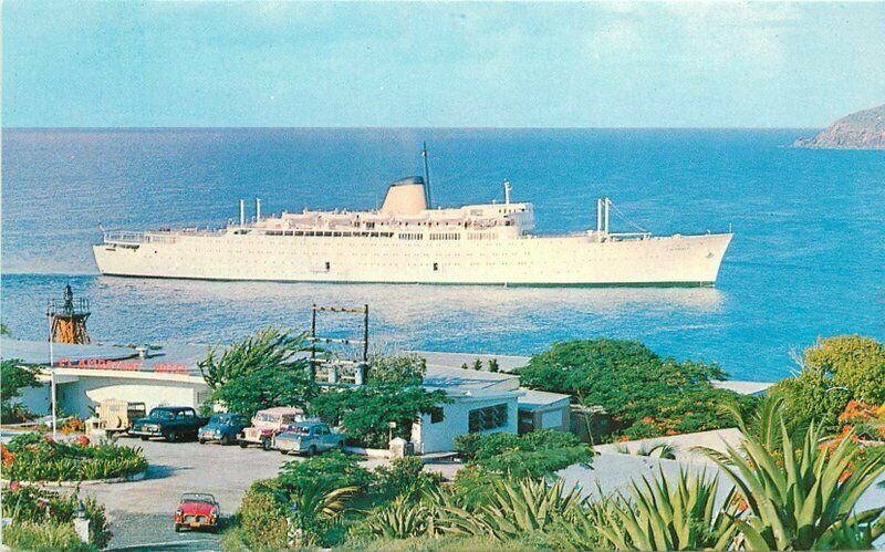 Caribbean US Virgin Island Postcard M/S Victoria Hannau Robinson 20-3928