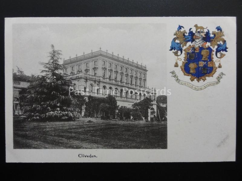 Buckinghamshire Coat of Arms CLIVEDEN Taplow c1904 by C W Faulkner & Co