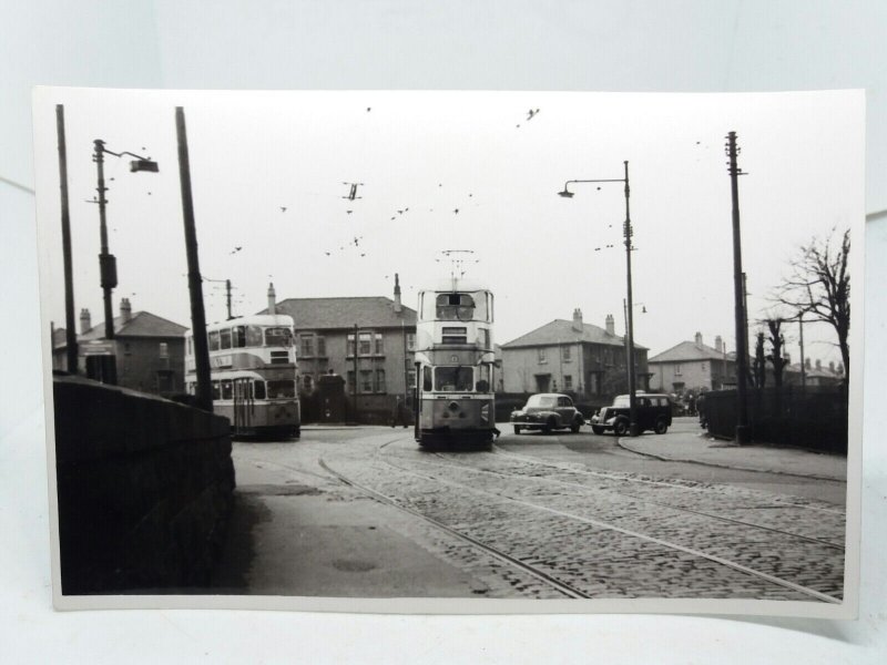 Vintage Tram Photo Glasgow Tramways Two Cunarders at Carnwadric Jct