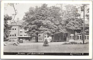 1953 School and Auditorium Chardon Ohio OH Campus Building Posted Postcard