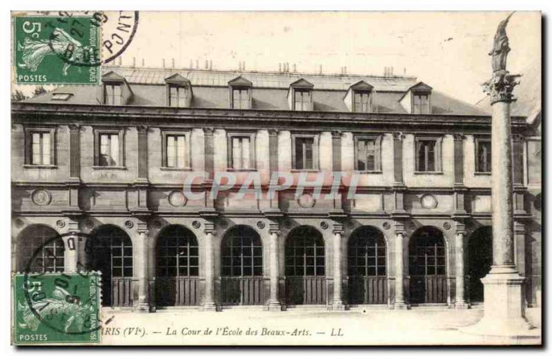 Paris - 6 - The Court of & # 39Ecole Fine Arts - Old Postcard