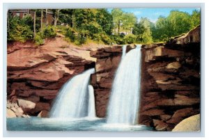 Vintage East Falls Of Black River Cascade Park. Postcard F144E