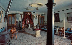 VOLCANO, CA Lodge Hall Interior IOOF Amador County c1960s Vintage Postcard