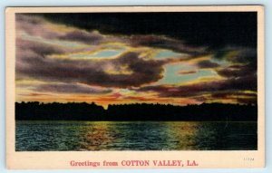 Greetings from COTTON VALLEY, LOUISIANA  LA ~ Webster Parish c1940s  Postcard